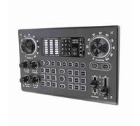 Vvikizy Professional Sound Mixer Compact Studio Recording USB Console for Live Streaming and Karaoke Metal Design