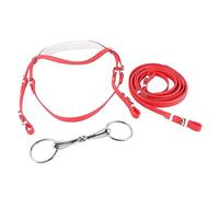 Vvikizy PVC Horse Bridle, Adjustable Headstalls with Removable Stainless Steel Hollow Snaffle Bit, Water Proof Practical Reinforcement, for Horses Shoulders Height 1.3-1.7 Meters