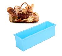 Vvikizy Rectangle Silicone Soap Mold + Smooth Bright Demould Soap Making Box Tool 10.2 X 2.8 X 3.1in for Family Fun (Sky Blue)
