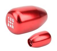 Vvikizy Red Aluminum 5 Speed Gear Shift Knob Universal Auto Car Shifter for Most Vehicles with 3 Adapters 0.3-0.5in for Gear Shifter Enthusiasts