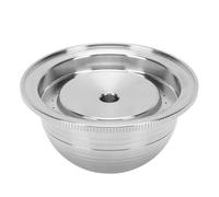 Vvikizy Refillable Coffee Pod, Stainless Steel Reusable Coffee Capsule for Plus, with Brush Spoon and Rubber Rings (150ML)