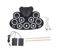 Vvikizy Roll Up Drum Kit, Electronic Drum Set with 7 Drum Kits 10 Demo Songs and MIDI Connection, Portable Silicone Drum for Kids Beginners Outdoor Performance