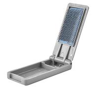 Vvikizy Shoe Brush, Folding Design Compact Lightweight for Ballroom Dance Shoes, with 5 Colors to Choose Prevents Slick Soles (Light Gray)