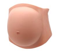 Vvikizy Silicone Adjustable Lightweight Fake Baby Bump for Parties, Comfortable Pregnancy Belly Costume for Photography, Santa Role Playing for Pregnancy Fake Belly Costume (Yellow)