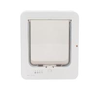 Vvikizy Smart Cat Door, Automatic Sensing Collar Activated Pet Door with 2 Way Entry for Indoor Outdoor, Easy Installation High Grade Plastic Safety Guard