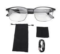 Vvikizy Smart Glasses, 5.4 Wireless Sunglasses with AI Voice Control and Handsfree Calling, for Men Women Outdoor Sports Driving Travel (Silver)