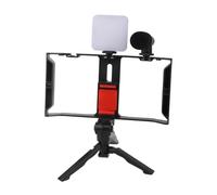 Vvikizy Smartphone Video Kit with Noise Reduction Microphone and Tripod for Vlogging Live Sales and Media Interviews ABS Material
