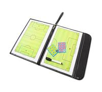 Vvikizy Soccer Coaching Board Foldable Magnetic Strategy Clipboard for Soccer Training with Pen, Double Sides for Full & Half Court, PVC & PU Cover