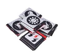 Vvikizy Soft Fabric Baby Cloth Book Set 26PCS with Tote Bag for Infant Education and Development (Black White Red)