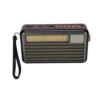 Vvikizy Solar Powered Radio BT AM FM SW Vintage Retro Portable with Long Telescopic Antenna Digital Signal Processing Chip for Outdoor Emergency Home Use
