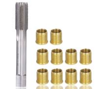 Vvikizy Spark Plug Thread Repair Tools m14x1.25 kit Gasoline Engine Metal 10pcs M14x1.25 Inserts and M16x1.25 Tap Kit High Speed Steel Spark Plug Thread Repair Kits