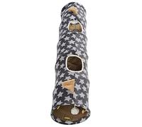Vvikizy Straight Cat Tunnel, Large Space Cat Tunnel Unique Foldable Cat Tunnel with Plush Inside Cat Tunnel with Ball, for Cats, Puppies, Small Pets (Star ear model)