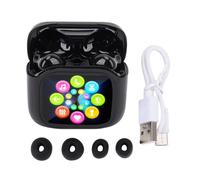 Vvikizy Translation Earbuds, Real Time Voice Translator Supports 140 Languages with Touch Screen Control, for Business Travel Language Learning Communication (Black)