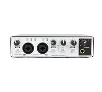Vvikizy Type C Sound Interface, 24 Bit 192kHz USB sound frequency Interface with XLR Input 48V Power, for Recording Streaming Podcasting (Black White)
