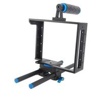 Vvikizy Universal Camera Cage with Top Handle, Lightweight Aluminum Rig for Digital Cameras, Fits A7C ZV E10 GH6, Perfect for Filmmakers