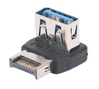 Vvikizy USB 3.2 Type E 90 Degree Front Panel Adapter 10Gbps High Speed Data Transfer with Multi Layer Circuit Board for Computer Motherboard Internal Connector (PH741A)
