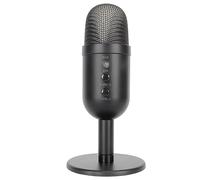 Vvikizy USB Microphone with RGB Light and Adjustable Gain | Noise cancellation technology, high sensitivity diaphragm, compatible with PC, live streaming, USB connection
