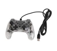 Vvikizy Wired Game Controller, Transparent Gamepad with RGB Light and Dual Vibration Motors, 6 Axes Gyroscope Burst Wake Up Function, for PC IOS OS X 10 11