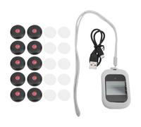 Vvikizy Wireless Calling System for Restaurant 500 Channels 10 Pagers | 433.92MHz RF Paging System, IPX4 Rainproof ABS , Desk and Kitchen Range Up to 100m, Li Battery Receivers