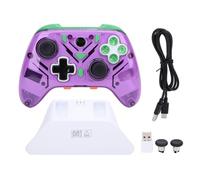 Vvikizy Wireless Game Controller, Hall Effect Triggers 6 Axis Gyroscope RGB Light Macro Programming for PC, with 2.4G 5.3 Burst, Wireless Gaming Controller (Purple)