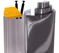 VViViD® Smoke Black Gloss Vinyl Headlight Foglight Transparent Tint Wrap Self-Adhesive (16" x 48" w/Detailer and Felts)