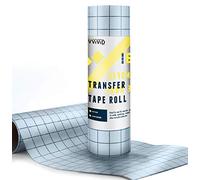 VViViD Transparent Medium Tack Vinyl Transfer Roll w/Blue Grid for Signage, Crafts & Decals (25ft x 12in)