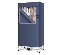 VVLXRIC Clothes Airer Electric, Remote Control Multiple Gears Heated Clothes Rail, Touch Screen Power Saving Electric Air Dryer Wet Weather,Blue