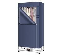 VVLXRIC Electric Airer Clothes Dryer With Cover, Intelligent Constant Temperature Overheating Protection Heated Air Dryers Clothes Indoor, Power Saving Large Space Heated Dryer Haze Weather,Blue