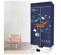 VVLXRIC Electric Airer Clothes Dryer With Cover, Overheating Protection Fast Drying Heated Clothes Dryer, Touch Screen Save Time Heater Clothes Airer for Home Use,B
