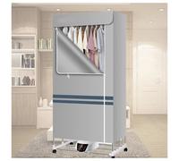 VVLXRIC Heated Airer with Cover, Intelligent Constant Temperature Multi-Speed Air Dryers Clothes Indoor Heated, Touch Screen Power Saving Radiator Clothes Airer Winter,Grey