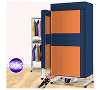 VVLXRIC Heated Airers Clothes Indoor Electric With Cover, Overheating Protection Fast Drying Heated Clothes Dryer, Save Time Save Electricity Clothes Drying Rack Heated Rainy Weather,Blue