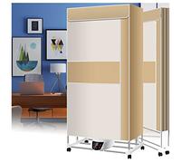 VVLXRIC Heated Airers Clothes Indoor Electric With Cover, Overheating Protection Intelligent Constant Temperature Air Dryer Clothes, Large Space And Time Saving Air Dryers Haze Weather,Yellow