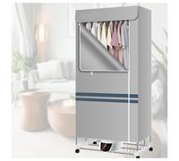 VVLXRIC Heated Clothes Rail, Overheating Protection Intelligent Constant Temperature Heated Airer Cover, Foldable Touch Screen Clothes Drying Racks Wet Weather,Grey