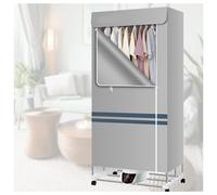 VVLXRIC Heated Electric Dryer, Remote Control Intelligent Constant Temperature Clothes Dryer Indoor, Foldable Touch Screen Air Dryers Clothes Indoor Rainy Weather,Grey