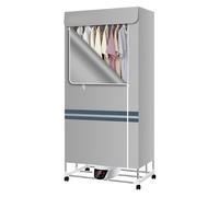 VVLXRIC Heated Electric Dryer, Remote Control Overheat Protection Air Dryers Clothes Indoor Electric, Save Electricity Save Time Clothes Airer Electric for Home Use,Grey