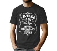 VVNTY 60th Birthday T-Shirts for Men Vintage 1965 Shirt Graphic Sixty Birthday Shirts Casual Birthday Gifts Shirt Tops (grey2,XXL)