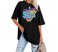 VVNTY 90s T Shirt Women Take Me Back to The 90's Tshirt Summer Retro Graphic 90s Short Sleeve Tops (Black3,XXL)