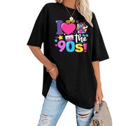 VVNTY 90s T Shirt Women Take Me Back to The 90's Tshirt Summer Retro Graphic 90s Short Sleeve Tops (Black2,XL)