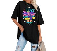 VVNTY 90s T Shirt Women Take Me Back to The 90's Tshirt Summer Retro Graphic 90s Short Sleeve Tops (Black1,XL)