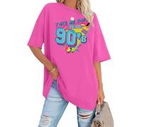 VVNTY 90s T Shirt Women Take Me Back to The 90's Tshirt Summer Retro Graphic 90s Short Sleeve Tops (Pink1,S)