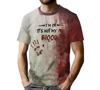 VVNTY Halloween T-Shirts for Men Problem Solved Tshirt Halloween Costumes Men S-XXL