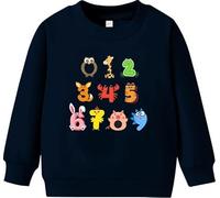 VVNTY Number Day Jumper Kids Maths Sweatshirt Children Funny Numeracy Day Long Sleeve Top 4-9 Years (Blue1,140)
