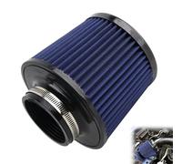 VVORHSBELL 3"Cool Air Filter,76mm High Flow Round Tapered Cone Closed-Top Cool Air Filter Cleaner Compatible with car and Motorcycle (Blue)