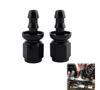 VVORHSBELL 4AN to 1/4 Barb Straight Push Lock Hose Fitting End For Rubber Fuel Line Black (2PCS)