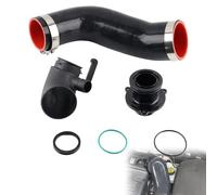 VVORHSBELL Turbo Inlet Pipe Kit Compatible with VW Golf MK7/7.5 GTI R Audi A3 S3 8V TT EA888 IS20 IS38 - High Flow Aluminum Elbow & Silicone Hose & Muffler Delete