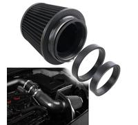 VVORHSBELL Universal Cold Air Filter，Three Different Size 76MM/3" 89MM/ 3.5"102MM/4" High Flow Round Tapered Air Intake Cone Filter Clamp-On Air Filter Compatible with car and Motorcycle