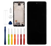 Vvsialeek Replacement LCD Display Compatible with Samsung Galaxy A72 LCD Touch Screen with Toolkit with Bezel, No Fingerprint