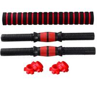 VVSUN Dumbbell Bars Adjustable Dumbbell Weight Set Barbell Lifting - 2 x 15.74in Bars and 1 x 15.74in Connecting Rods for Gym Home
