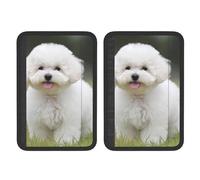 VVTDESA Bichon Frise Dog Printed Car Seat Belt Cover 2 Pcs - Soft Seat Belt Shoulder Pad Shoulder Pad Neck Cushion Protector Car Accessories