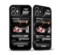 VVVLGD Cool Aesthetic Phone Case for iPhone 11 Case for Boys Men Drop-Resistant Lens Protection Red Basketball Sneaker Street Design Shockproof Designer Cases Compatible with iPhone 11 Case Black